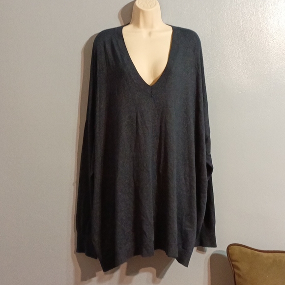 DG2 by Diane Gilman women's 3XL charcoal gray light weight sweater - Picture 7 of 17